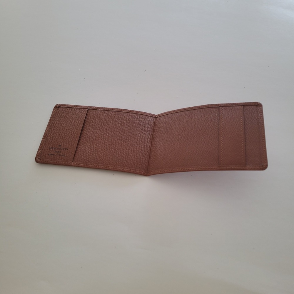 Louis Vuitton Brown Taiga Leather Card Holder Cover Case SP1907 France - Picture 4 of 8